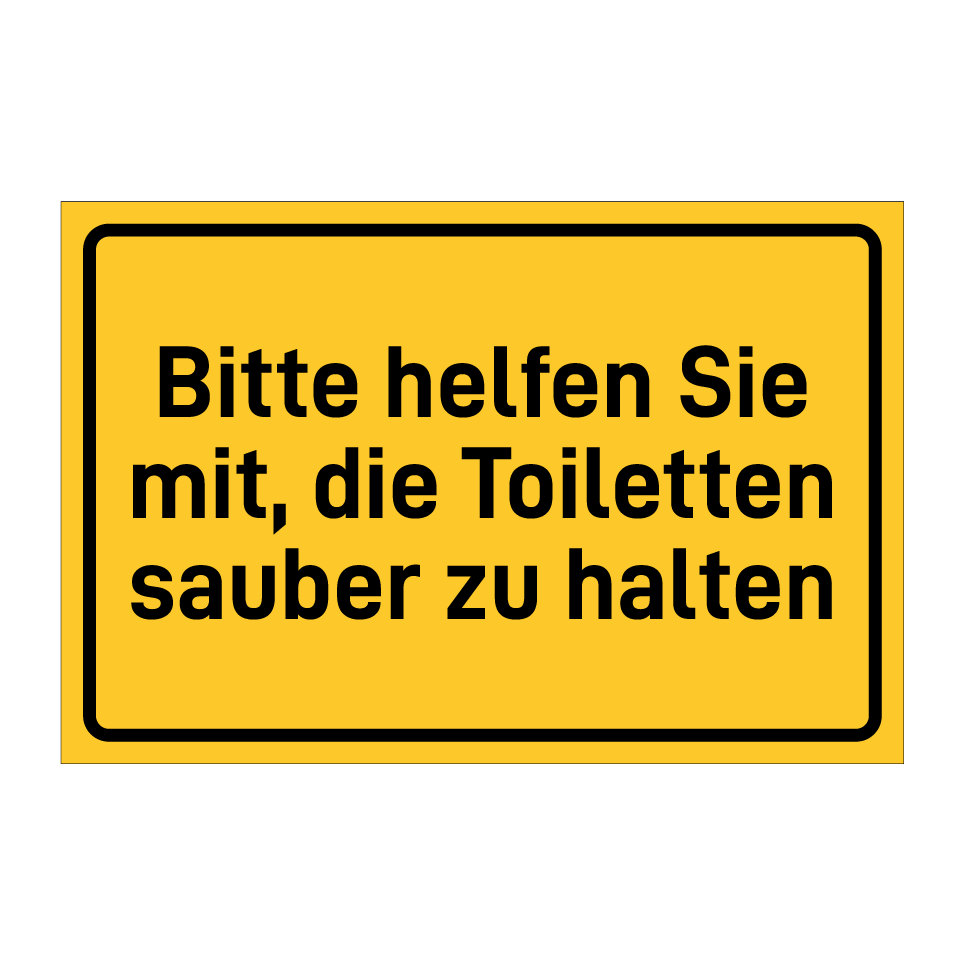 138777644 - Cartello con scritta in lingua tedesca Bitte sauber halten