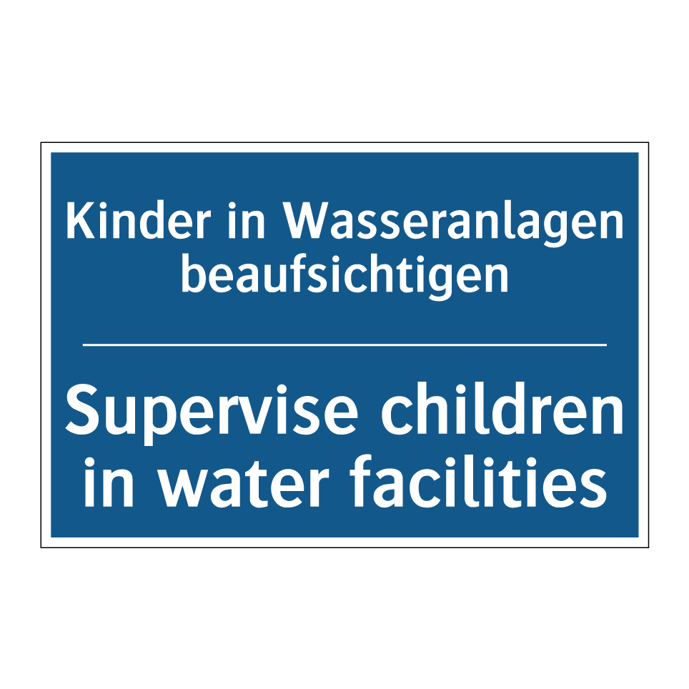 ISO-Sicherheitsschild - Kinder im Wasser beaufsichtigen main image 1