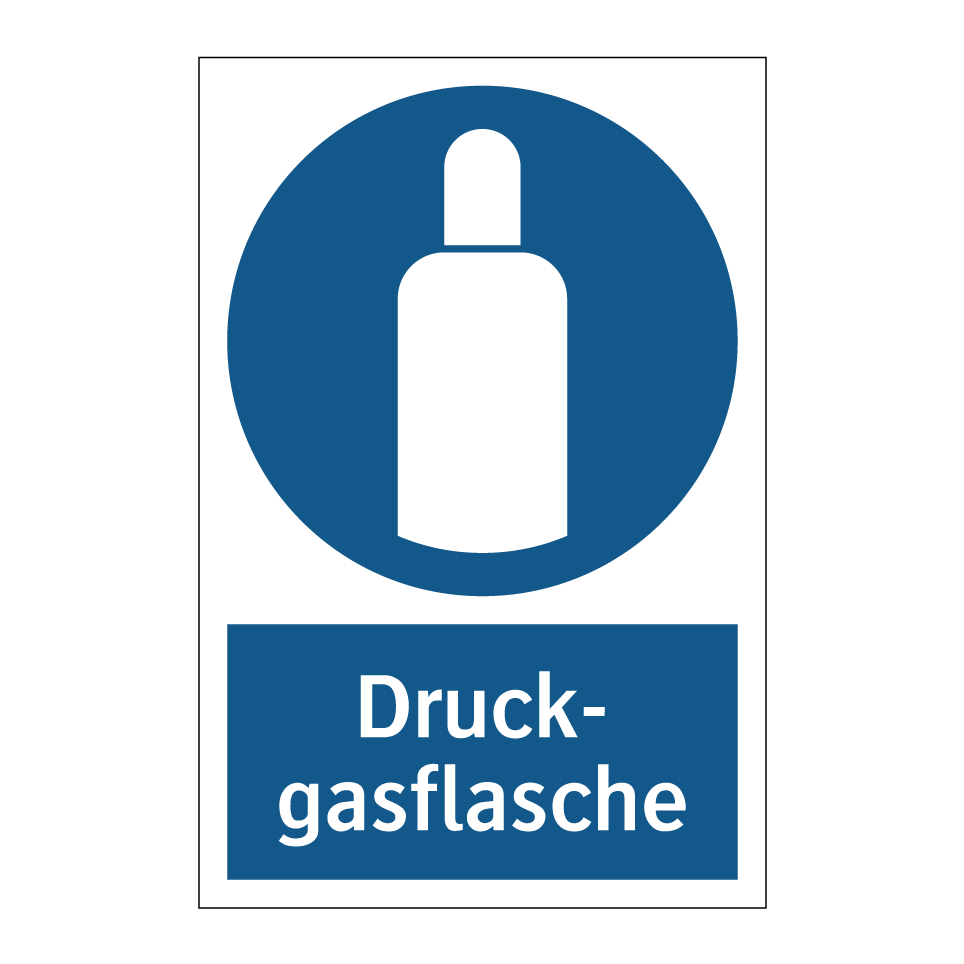 Gebotsschilder - Druckgasflasche main image 0