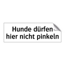 Hunde dürfen hier nicht pinkeln