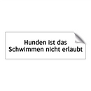 Hunden ist das Schwimmen nicht erlaubt