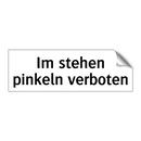 Im stehen pinkeln verboten