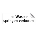Ins Wasser springen verboten