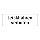 Jetskifahren verboten