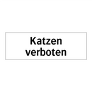 Katzen verboten