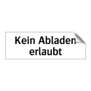 Kein Abladen erlaubt
