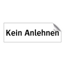 Kein Anlehnen