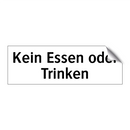 Kein Essen oder Trinken