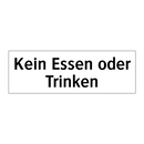 Kein Essen oder Trinken