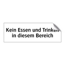 Kein Essen und Trinken in diesem Bereich