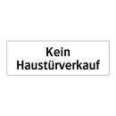 Kein Haustürverkauf