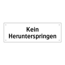 Kein Herunterspringen