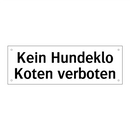 Kein Hundeklo Koten verboten