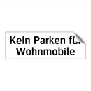 Kein Parken für Wohnmobile