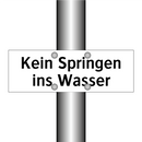 Kein Springen ins Wasser