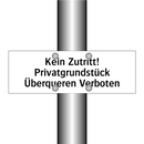 Kein Zutritt! Privatgrundstück Überqueren Verboten