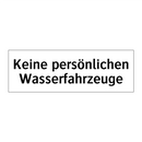Keine persönlichen Wasserfahrzeuge