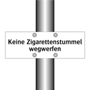 Keine Zigarettenstummel wegwerfen