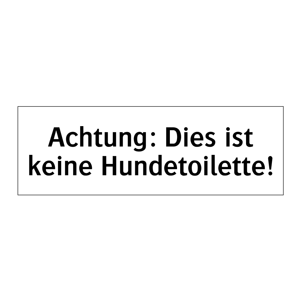 Hundeklo-Verbotsschild - 30x40cm, Selbstklebend, Wetterfest Für Zaun & Mauer