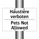 Haustiere verboten - Pets Not Allowed