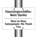 Haustürgeschäfte: Nein Danke - Door-to-Door Salespeople: No Thank /.../