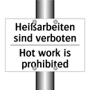 Heißarbeiten sind verboten - Hot work is prohibited