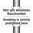 Hier gilt absolutes Rauchverbot/.../ - Smoking is strictly prohibited /.../