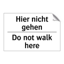 Hier nicht gehen - Do not walk here