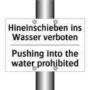 Hineinschieben ins Wasser verboten/.../ - Pushing into the water prohibited/.../