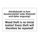 Holzdiebstahl ist kein Kavaliersdelikt! /.../ - Wood theft is no trivial matter! /.../