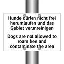 Hunde dürfen nicht frei herumlaufen /.../ - Dogs are not allowed to roam free /.../