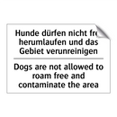 Hunde dürfen nicht frei herumlaufen /.../ - Dogs are not allowed to roam free /.../