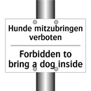 Hunde mitzubringen verboten - Forbidden to bring a dog inside/.../