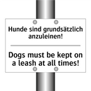 Hunde sind grundsätzlich anzuleinen!/.../ - Dogs must be kept on a leash at /.../