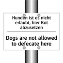 Hunden ist es nicht erlaubt, hier /.../ - Dogs are not allowed to defecate /.../