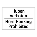 Hupen verboten - Horn Honking Prohibited