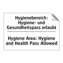 Hygienebereich: Hygiene- und Gesundheitspass /.../ - Hygiene Area: Hygiene and Health /.../