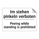 Im stehen pinkeln verboten - Peeing while standing is prohibited/.../