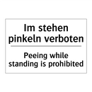 Im stehen pinkeln verboten - Peeing while standing is prohibited/.../