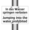 In das Wasser springen verboten/.../ - Jumping into the water prohibited/.../