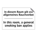 In diesem Raum gilt ein allgemeines /.../ - In this room, a general smoking /.../