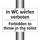 In WC werfen verboten - Forbidden to throw in the toilet/.../