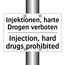 Injektionen, harte Drogen verboten/.../ - Injection, hard drugs prohibited/.../