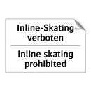 Inline-Skating verboten - Inline skating prohibited