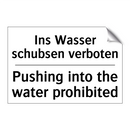 Ins Wasser schubsen verboten - Pushing into the water prohibited/.../