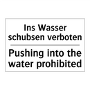 Ins Wasser schubsen verboten - Pushing into the water prohibited/.../