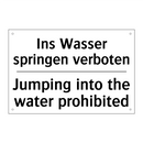 Ins Wasser springen verboten - Jumping into the water prohibited/.../