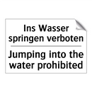 Ins Wasser springen verboten - Jumping into the water prohibited/.../