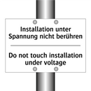 Installation unter Spannung nicht /.../ - Do not touch installation under /.../