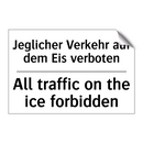 Jeglicher Verkehr auf dem Eis /.../ - All traffic on the ice forbidden/.../